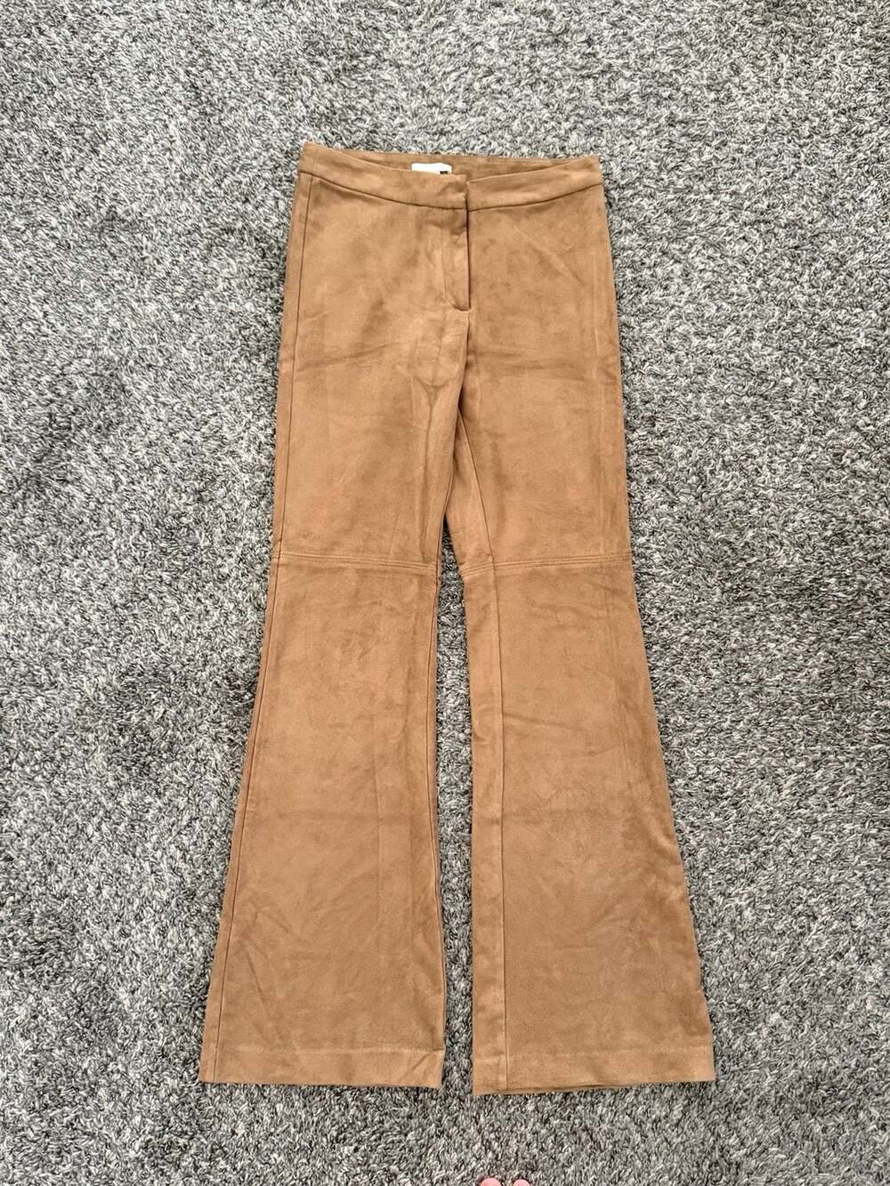 H&M Women's Tan Suede Flare Trousers
